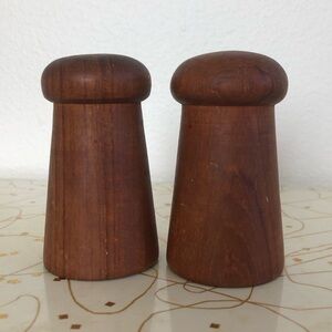 Vintage MCM Teak Salt and Pepper Shakers